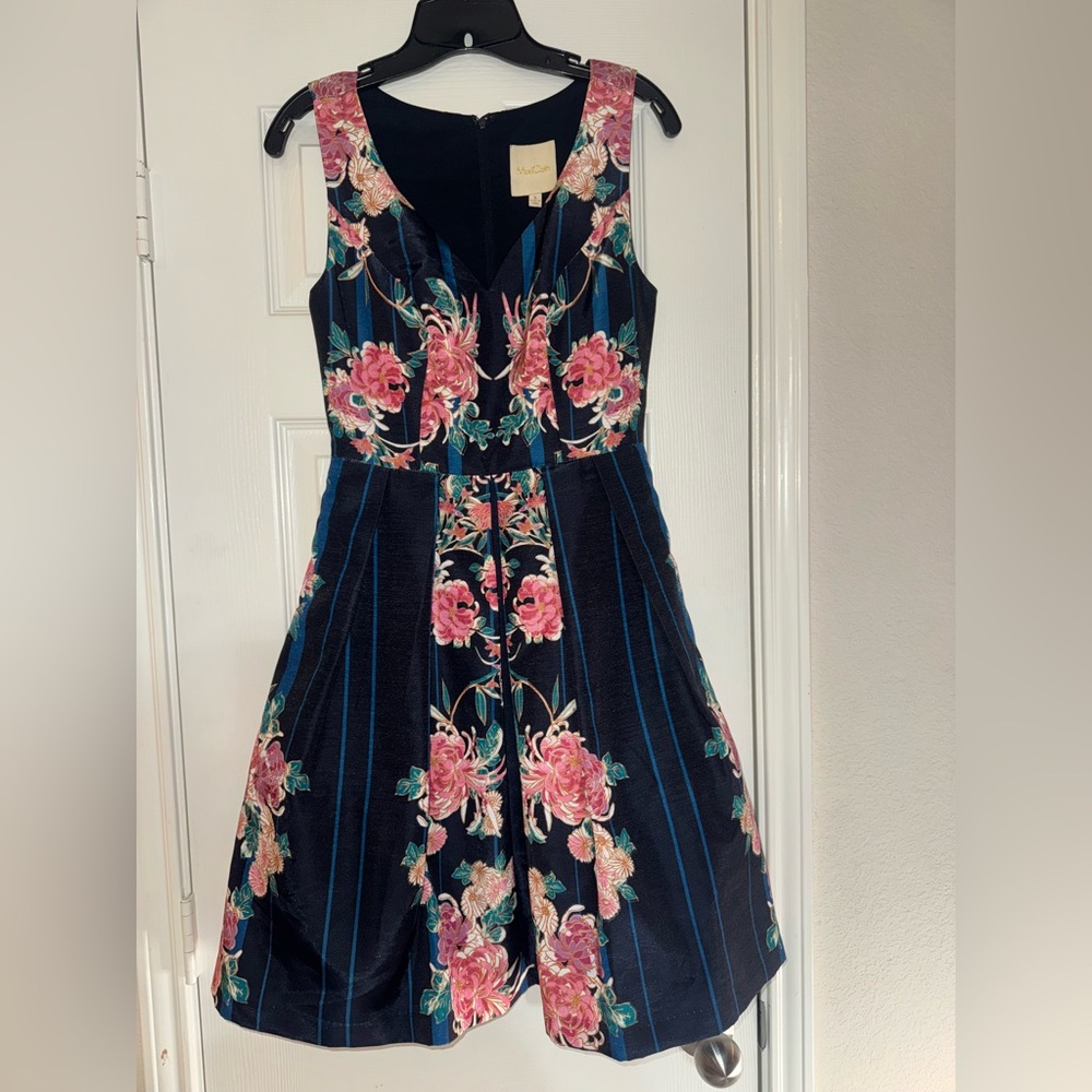 Modcloth Navy Floral Dress